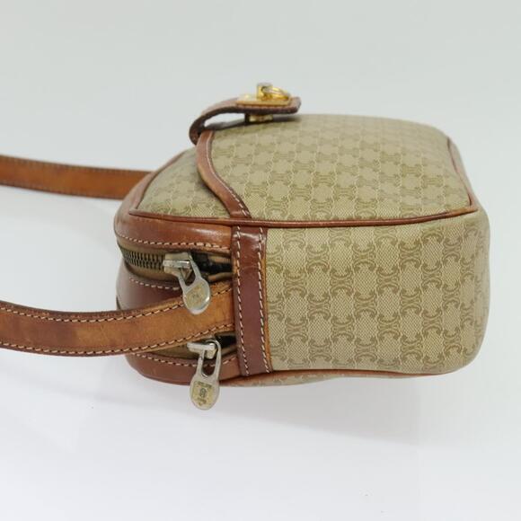 CELINE Macadam Canvas Shoulder Bag Pvc Beige Gold - Picture 4 of 13